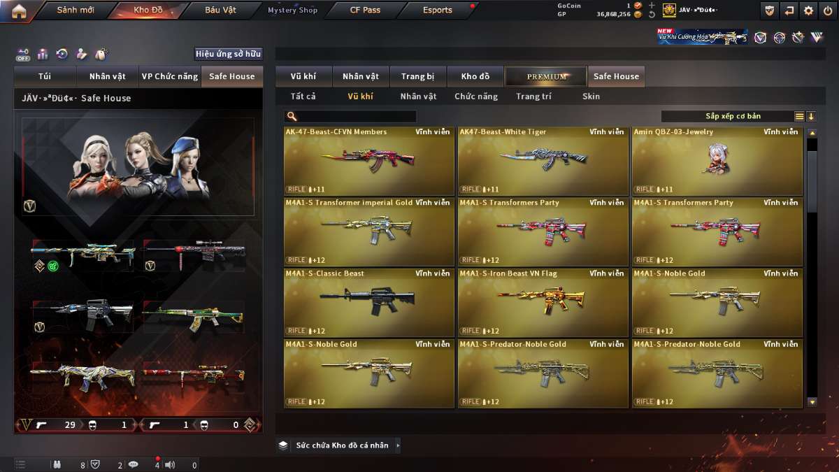shop acc cf uy tin gia re